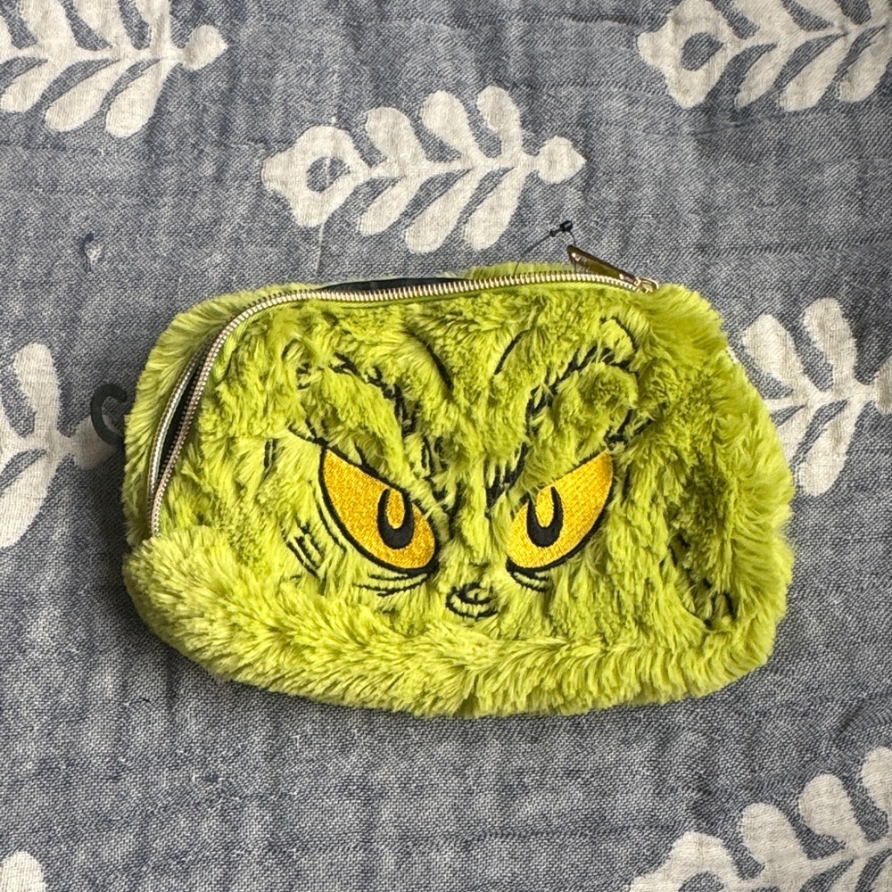 Green Furry Grinch Fanny pack